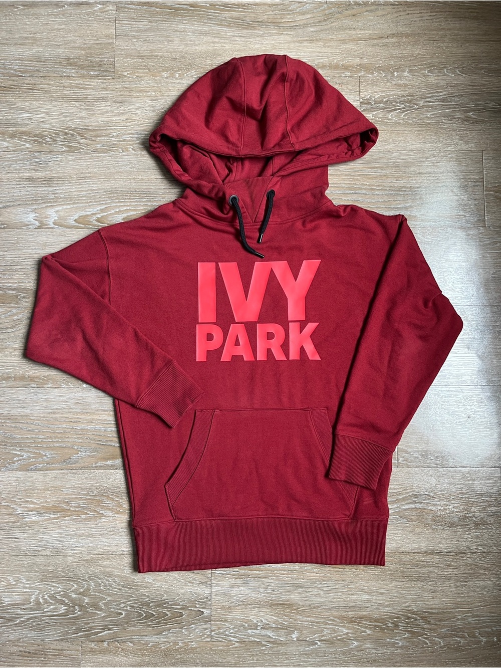 IVY PARK Crimson Red Logo Hooded Pullover